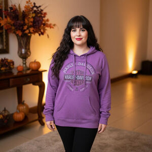 Women's Harley-Davidson Purple White Logo Hoodie XS